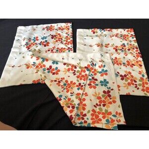 Half Moon Floral  Window Valance 20x50”white Orange Green